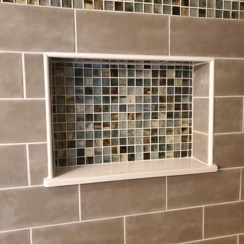 Tile Shower Shelf by Schaeffer Floor Coverings in Pottstown, PA